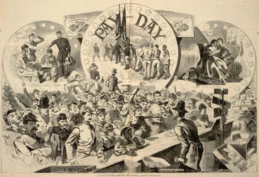 Pay-Day in the Army of the Potomac, from Harper
