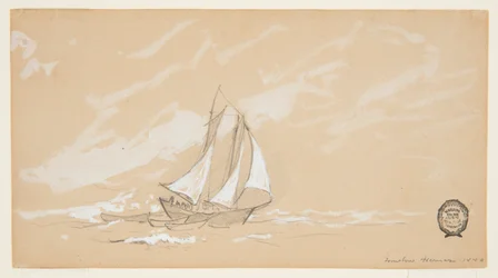 Schooner with Three Dories
