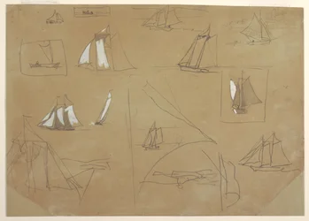 Sketches of Sailing Boats