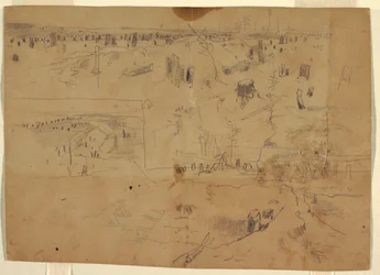Studies of a Battlefield with Tree Stumps and Blasted Tree Trunks, Petersburg, Virginia