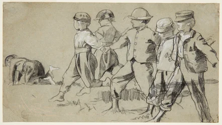 Study for "Snap the Whip"