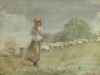 Tending Sheep, Houghton Farm