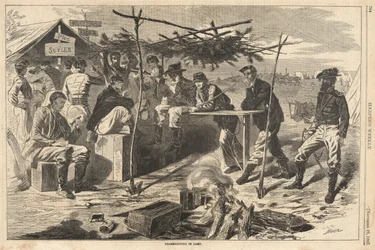 Thanksgiving in Camp, from Harper
