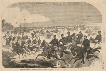 The Union Cavalry and Artillery Starting in Pursuit of the Rebels up the Yorktown Turnpike, from Harper