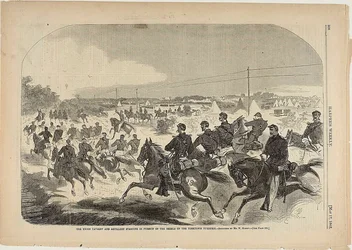 The Union Cavalry and Artillery Starting in Pursuit of the Rebels up the Yorktown Turnpike