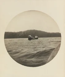 Three canoeists, Lake St. John, Province of Quebec, c.1895, c.1904