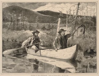 Trapping in the Adirondacks, from Every Saturday: An Illustrated Journal of Choice Reading, December 24, 1870