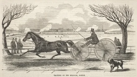Trotting on the Mill Dam, Boston