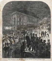 Union Meeting in the Open Air Outside the Academy of Music