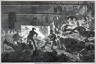 Winter-quarters in Camp--The Inside of a Hut