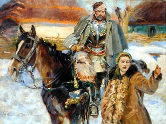 Wounded Cuirassier with a Girl, c. 1930