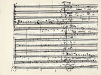 Wolfgang Amadeus Mozart, Austrian Composer. Autograph of the Conclusion of the Fire Music and the Beginning of the Duet of Pamina and Tamino (We Walked Through Fire