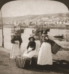 Fishwives at Newlyn, Cornwall