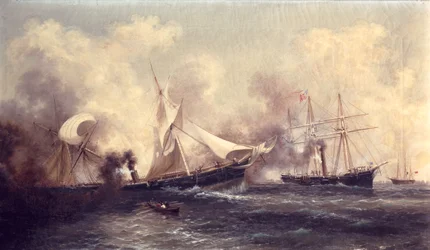 U.S.S. Kearsarge Sinking the Alabama