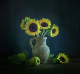 Sunflowers Green Apples