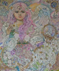 An Angel of the Pink Lily