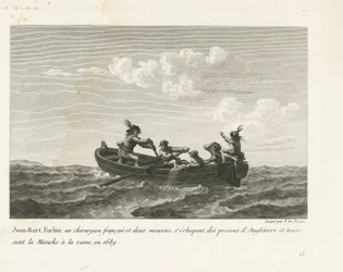 Jan Bart Escapes from an English Prison and Rows Across the Channel, 1689