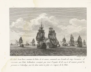 Jan Bart Attacks a Dutch Fleet with His Squadron, 1676