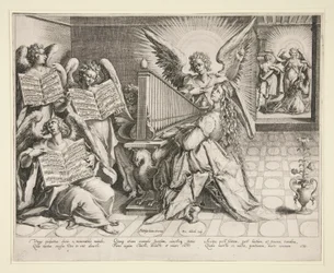 St. Cecilia Playing the Organ