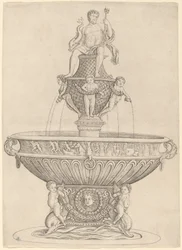 Fountain with Statue of Neptune