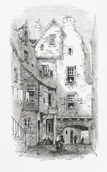 An old close, Canongate, Edinburgh, Scotland