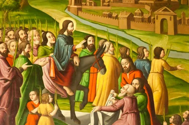 Armenian Apostolic Church; Mural; Scene from the New Testament; Entry into Jerusalem; Vank Cathedral; Jolfa or New Julfa; Isfahan; Iran; Asia