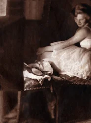 Classic dancer dressing in her lodge, 1929 (print)