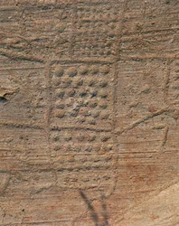 Prehistoric Camunian Rock Engraving, Rock 1, Topographic Composition Known as 