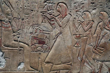 Fine Art museum, Lyon, France Huyu giving offerings to Osiris