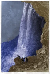 Niagara Falls, USA (engraving)