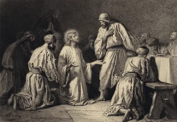 Jesus Praying in the Midst of His Disciples
