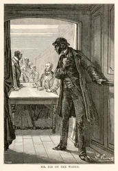 Mr. Fix on the watch, from Around the World in Eighty Days by Jules Verne