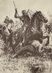 Auxiliary Cavalry Attacking German Tribesmen