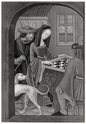 Playing Chess, Engraved by T. Fry