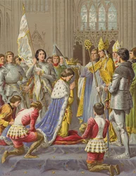 The Coronation of Charles VII (chromolitho)