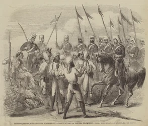 Mutinous Sepoys, with Plunder, Surprised by a Party of HM 9th Lancers, near Delhi