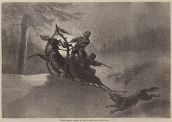 Lapland Peasants pursued by Wolves