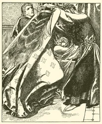 The Queen of Ireland seeks to slay Sir Tristram