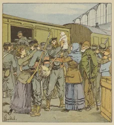 Embarkation of the Parisian Franc-Tireurs