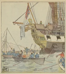 The Emperor at Plymouth, aboard the Bellerophon