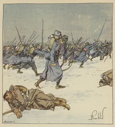 Chasseur Martin of the 10th Battalion Leaves His Bayonet in the Body of a Prussian Non-Commissioned Officer