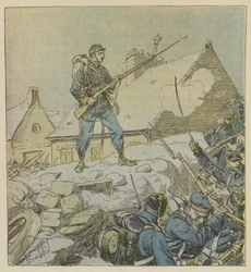 Sergeant Pitou, Intrepidly Climbing the Barricade at Courceboeufs, Decides the Capture of the Village
