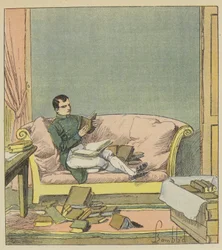 Napoleon goes through the books that have just been sent to him