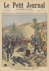 The Boxer Rebellion: Chinese troops firing over the Russian border at the city of Blagoveshchensk