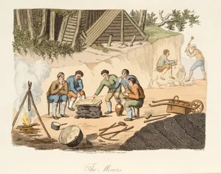 The Quarrymen of Grisante, from Italian Scenery, representing the Manners, Customs and Amusements of the different States of Italy, pub. 1806