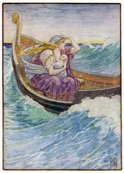 For two days and two nights the boat was tossed hither and thither