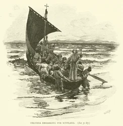 Columba Embarking for Scotland