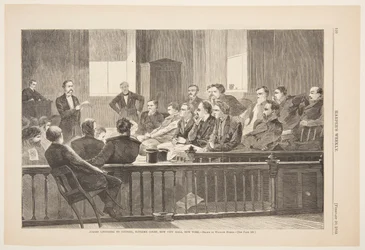 Jurors Listening to Counsel, Supreme Court, New City Hall, New York