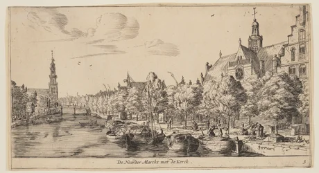 The Northern Market with the Church, from Views of Amsterdam
