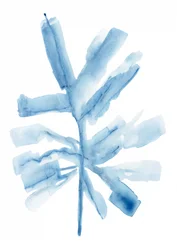 Abstract Blue Botanical